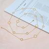 Four-leaf Clover Necklace Cut Out Flower Sweater Chain Long Necklace