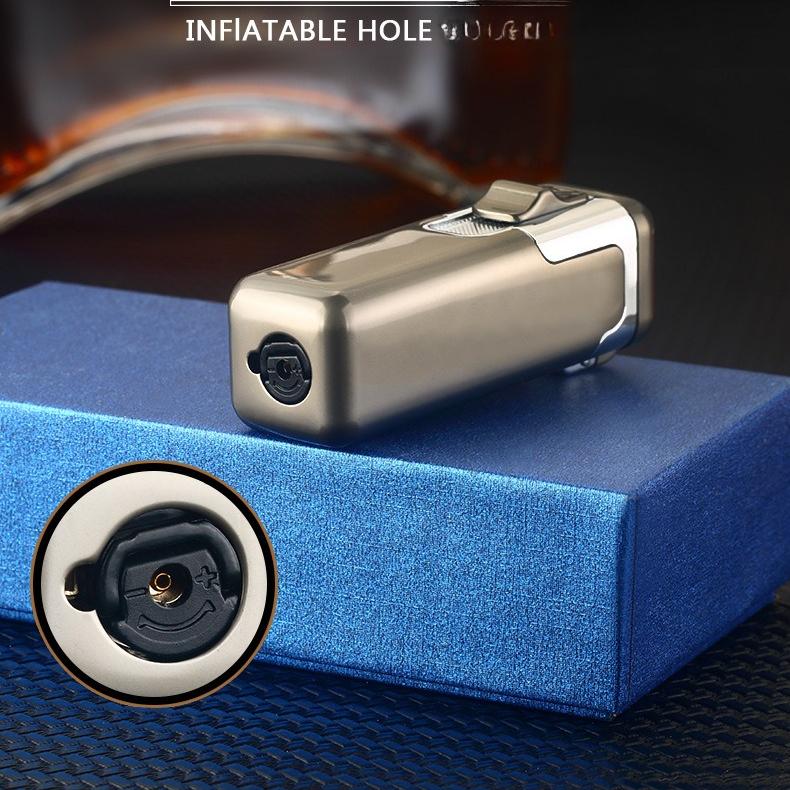 New Inflatable Windproof Straight Point Lighter Cigar Specific Spray Gun Home Men's Cigarette Accessories Gift