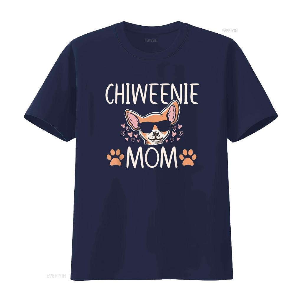 Chiweenie Love Cool Chihuahua Cute Dog Mom Owner Lover T Shirt vintage Washed Top For Everyday Wear Slightly Breathable