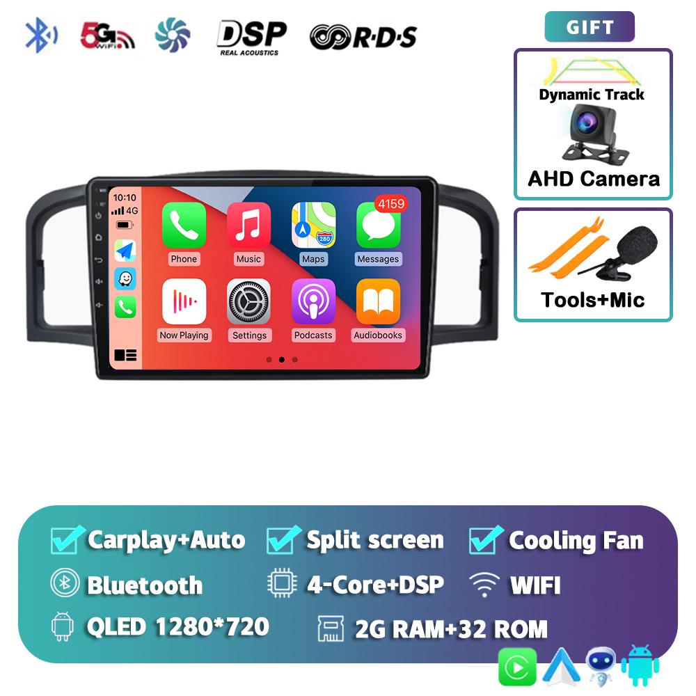 Android 14 Carplay Auto Car Radio For Lifan 620 / Solano Navigation GPS Multimedia Video Player 2din DVD Stereo Audio 360 Camera