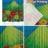 2D flat printing 2pcs Curtain Window Treatment Curtains Spring Rainbow Meadow Digital Printed Polyester Drapes Family Party for