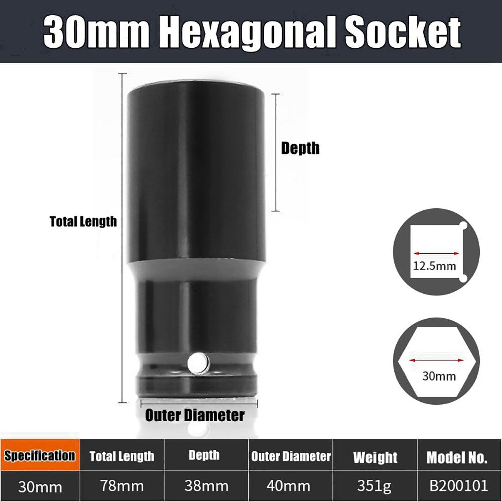 1Pcs 9-32mm Impact Wrench Drive Socket Electric Hex Standard Socket Head Adapter  Tire Removal Tool