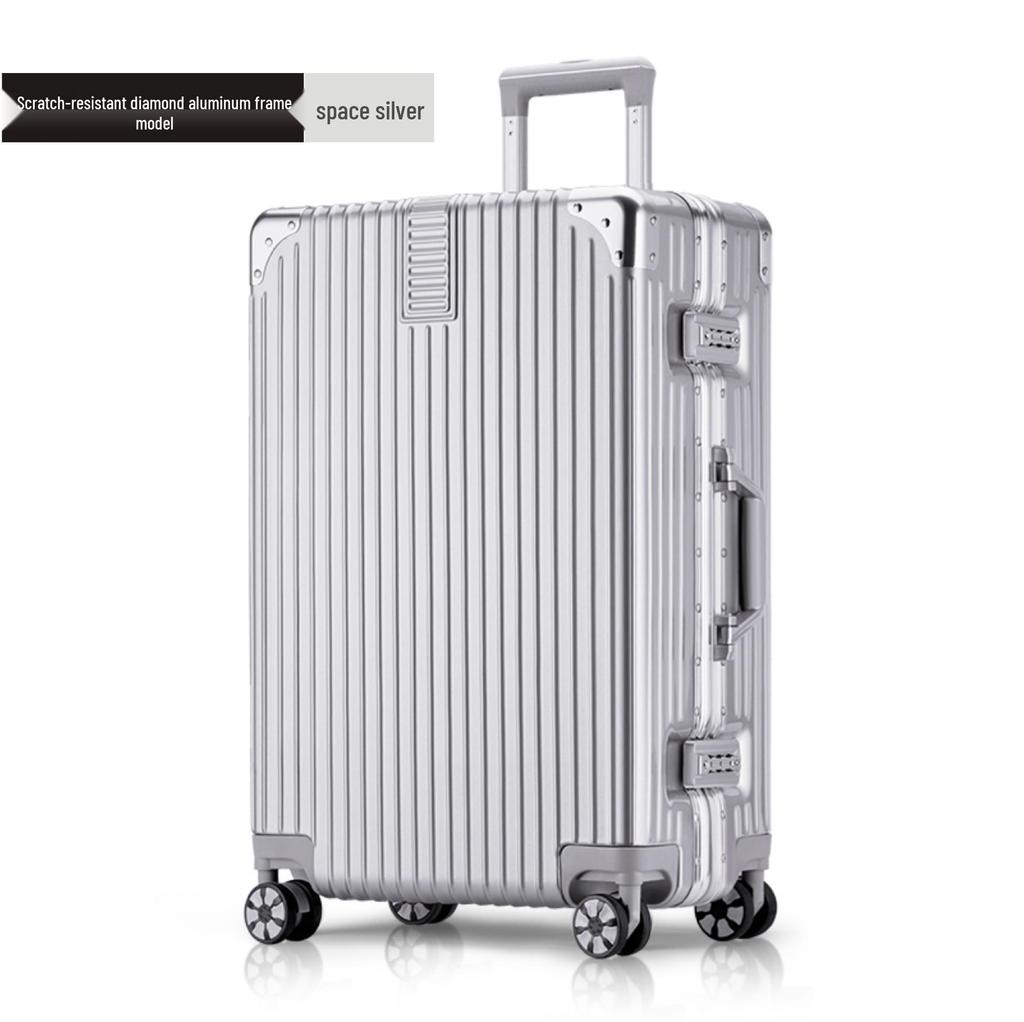 Aluminum Frame Luggage with Universal Wheels: 20", 24", 26" & 28" Carry-On Options for Students & Travelers