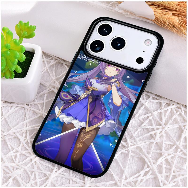 

Keqing Genshin Impact Phone Case for iPhone 17 Air 16 15 11 12 14 13 Pro Max Shockproof Cover iPhone Air