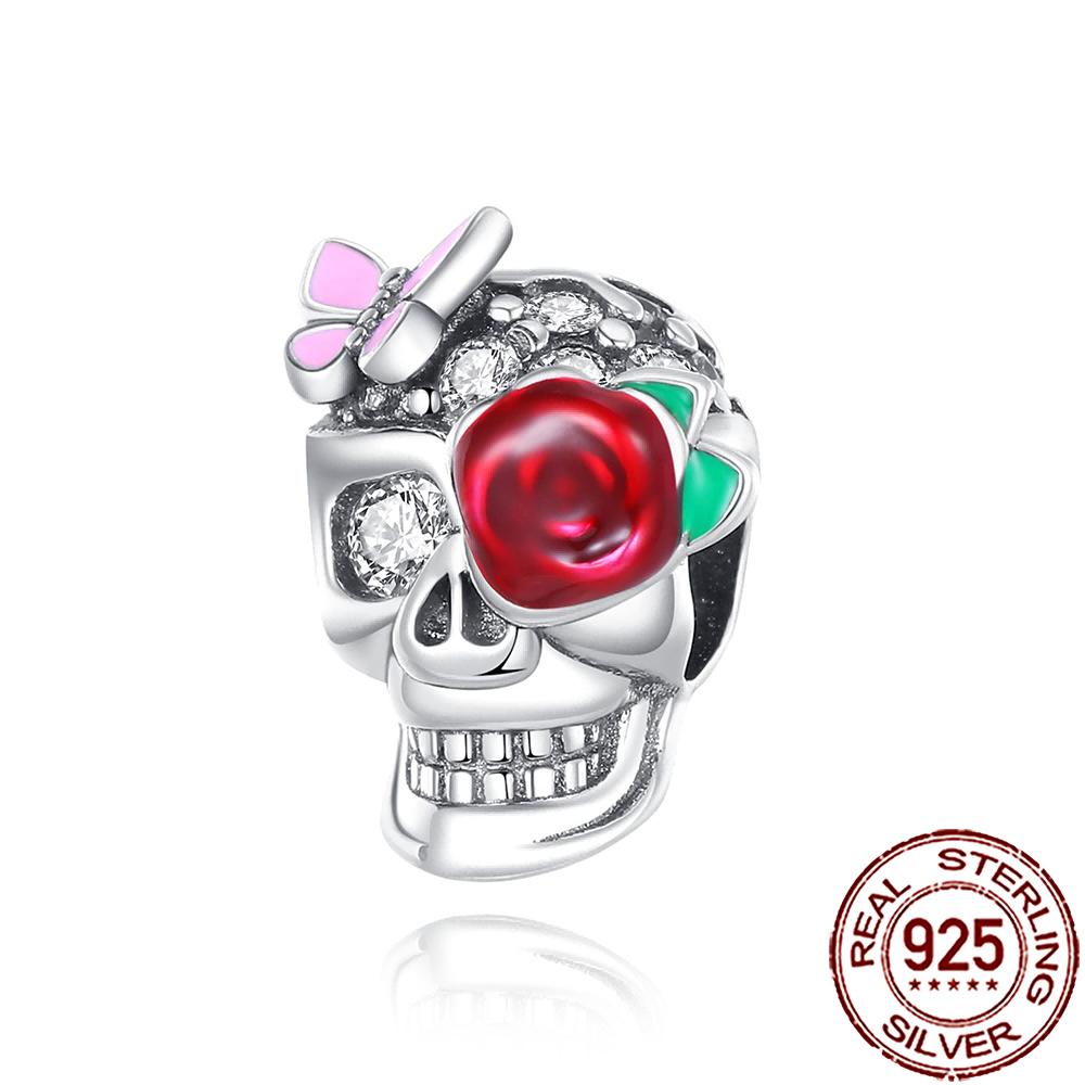 Gothic Charms Copper Halloween Nightmare Skull Skeleton Voodoo Doll Beads Fit Bracelet Necklace Diy Jewelry