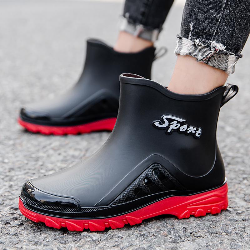 2023 Winter Sale: Men's Short Tube Waterproof Rubber Rain Boots - All-Season Fashionable Flat Design