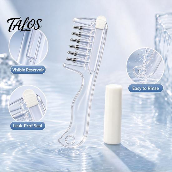 Scalp Applicator Comb 1/2Pcs Hair Oil Comb, Transparent Essence Dispenser Tool, Massage for Men Women Care Tool