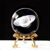 3D Laser-Engraved Crystal Ball: Galaxy Rose & Little Prince Gift
