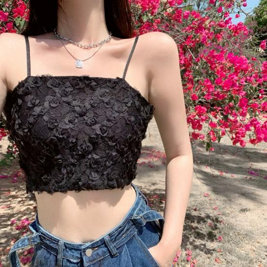 Sling Floral Exclusiv Lucrat Manual pentru Femei: Bandă de piept Slim Fit pentru primăvară și vară, design de nișă, stil 7693#