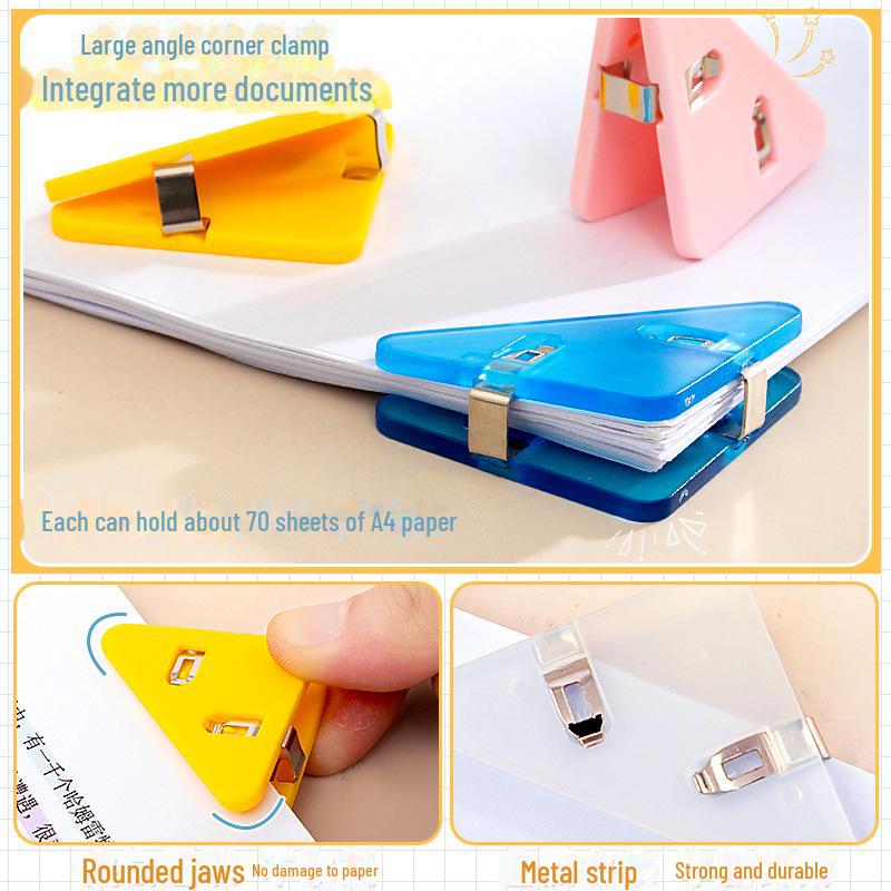 Transparent Triangular Multifunctional Corner Folder for Test Paper Protection