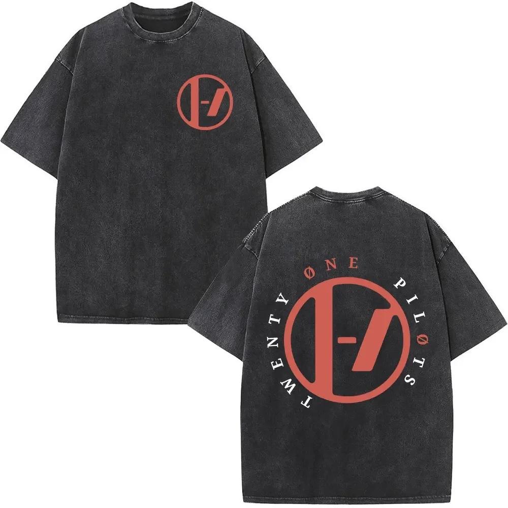 Rock Band Twenty One Pilots Vintage Washed T-Shirt Men M