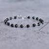 Bracciale Onice Nera Onice sfaccettata Catena Rosay Bracciale con perline Gioielli da polso con pietra nera Gioielli in onice Bracciale dell'amicizia per ragazze