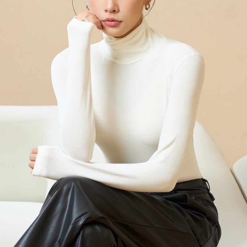 

Pictures of Pile-up Collar Base Shirt, Self-heating Suede, Women s Inner Wear, Fashionable, Fashionable, Slim Fit, and Women s Inner Wear L