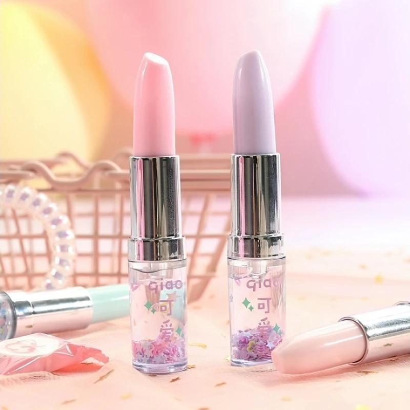 4pcs/lot Creative Lipstick Neutral Pens Portable Quicksand Gel Pen Students Stationery Office Supply Back To School Gift