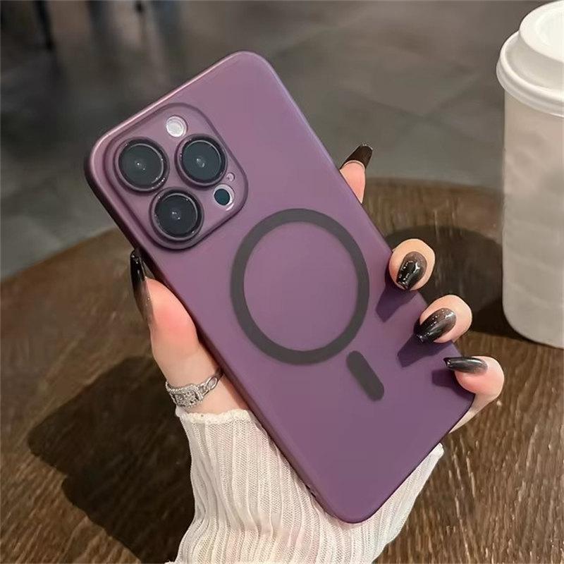 Matte Translucent Skin Touch Ultra Thin Slim PC Case for iPhone 11 12 13 14 15 16 Pro Max Wireless Charging Magsafe Lens Film Cover