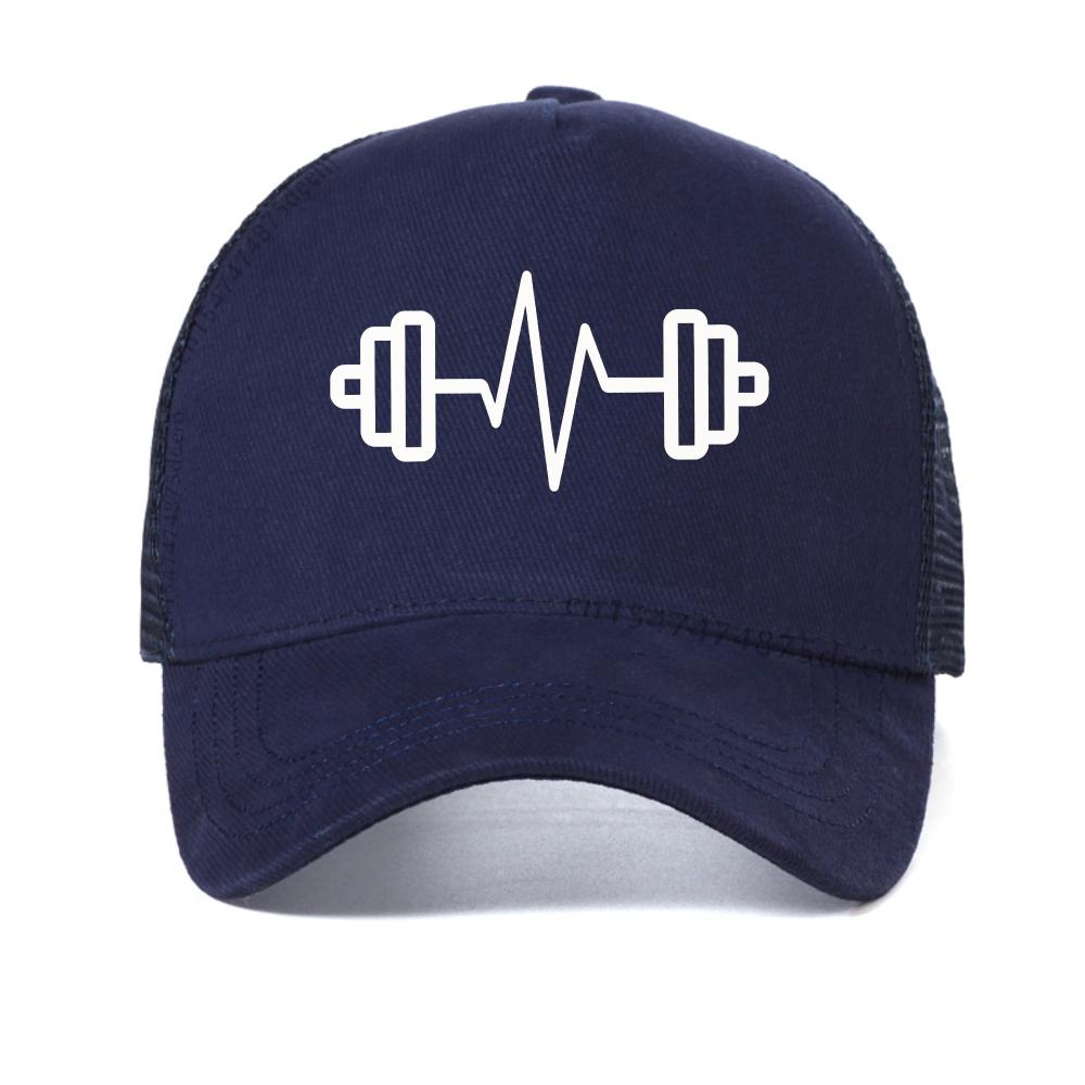 

Men s Fitness Minimalist Logo Printed baseball cap casual Sporty Graphic caps for Women Summer fashion adjustable trucker hats Adjustable темно-синього кольору