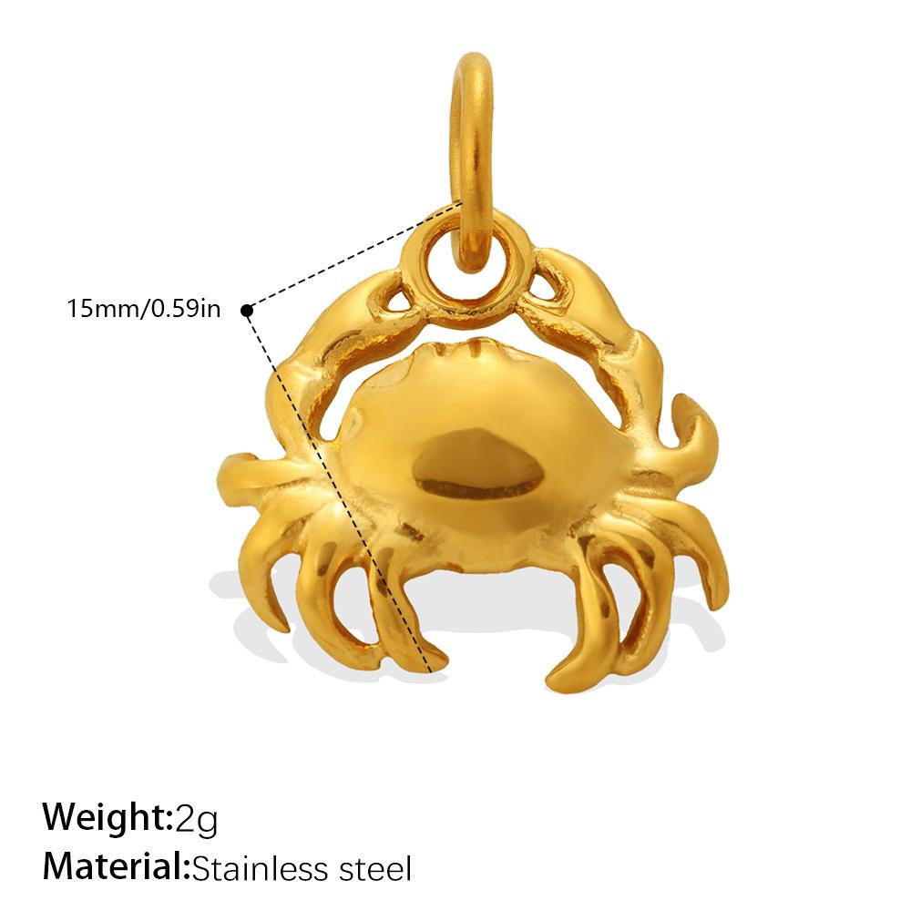 Seaside Vacation Style Golden Dolphin Starfish Pearl Shell Pendant Diy Versatile Jewelry Accessories