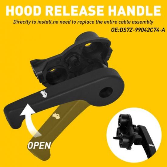 Hood Latch Release Handle & Base NEW Fit Hyundai 11-16 11-19 Sonata Kia Optima