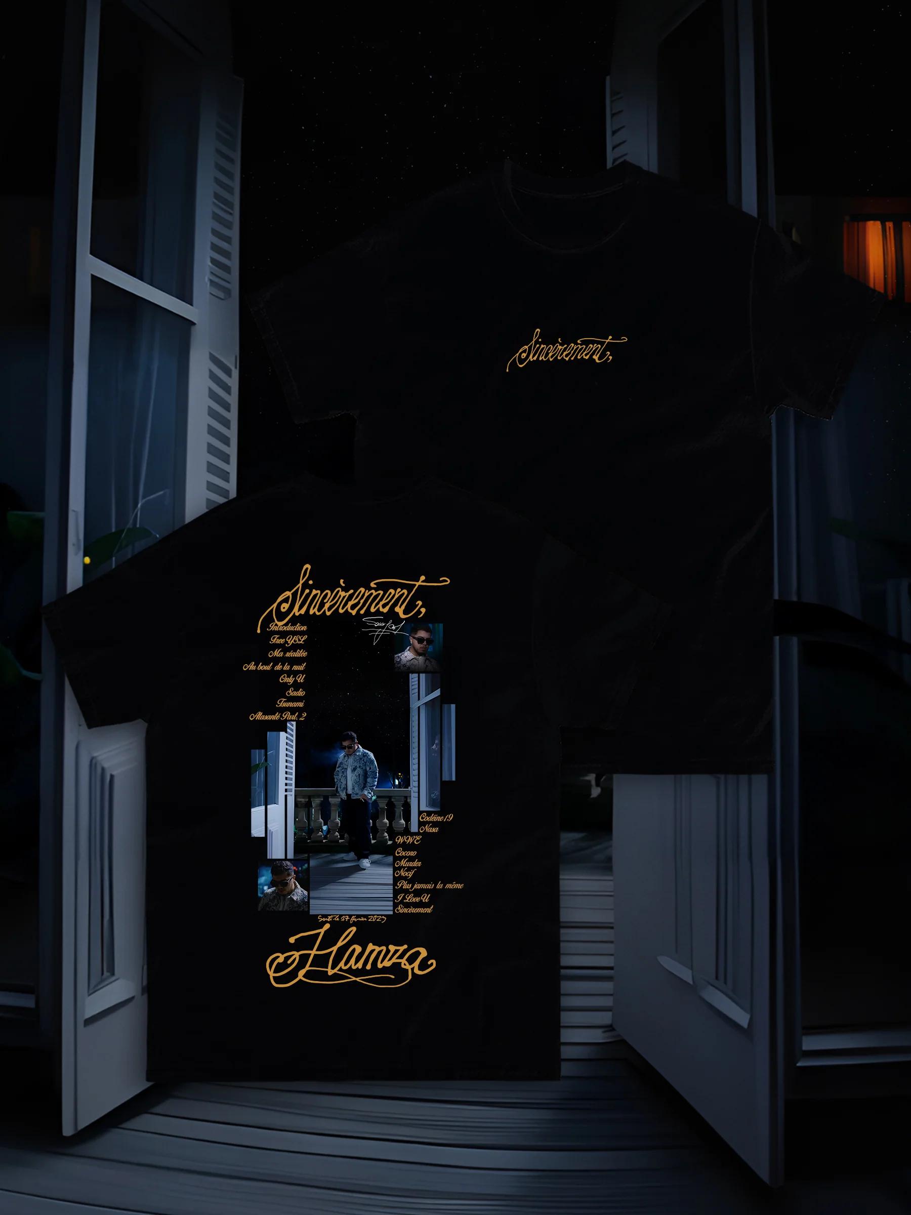 

Rapper Hamzas Album SincèreUnisext Graphic Printed Tshirts Unisex Women Fashion Hip Hop Streetwear TShirt Cotton Oversized Tshirt 4XL