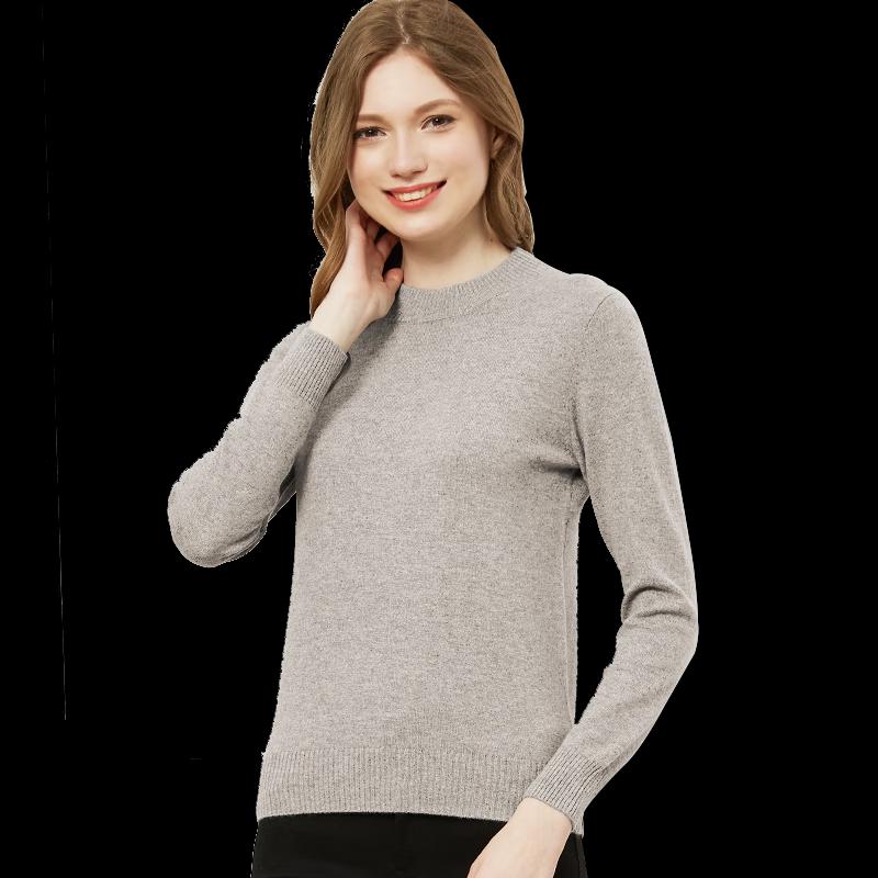 Hengyuanxiang Women's Cashmere Blend Semi-High Collar Sweater Y016002