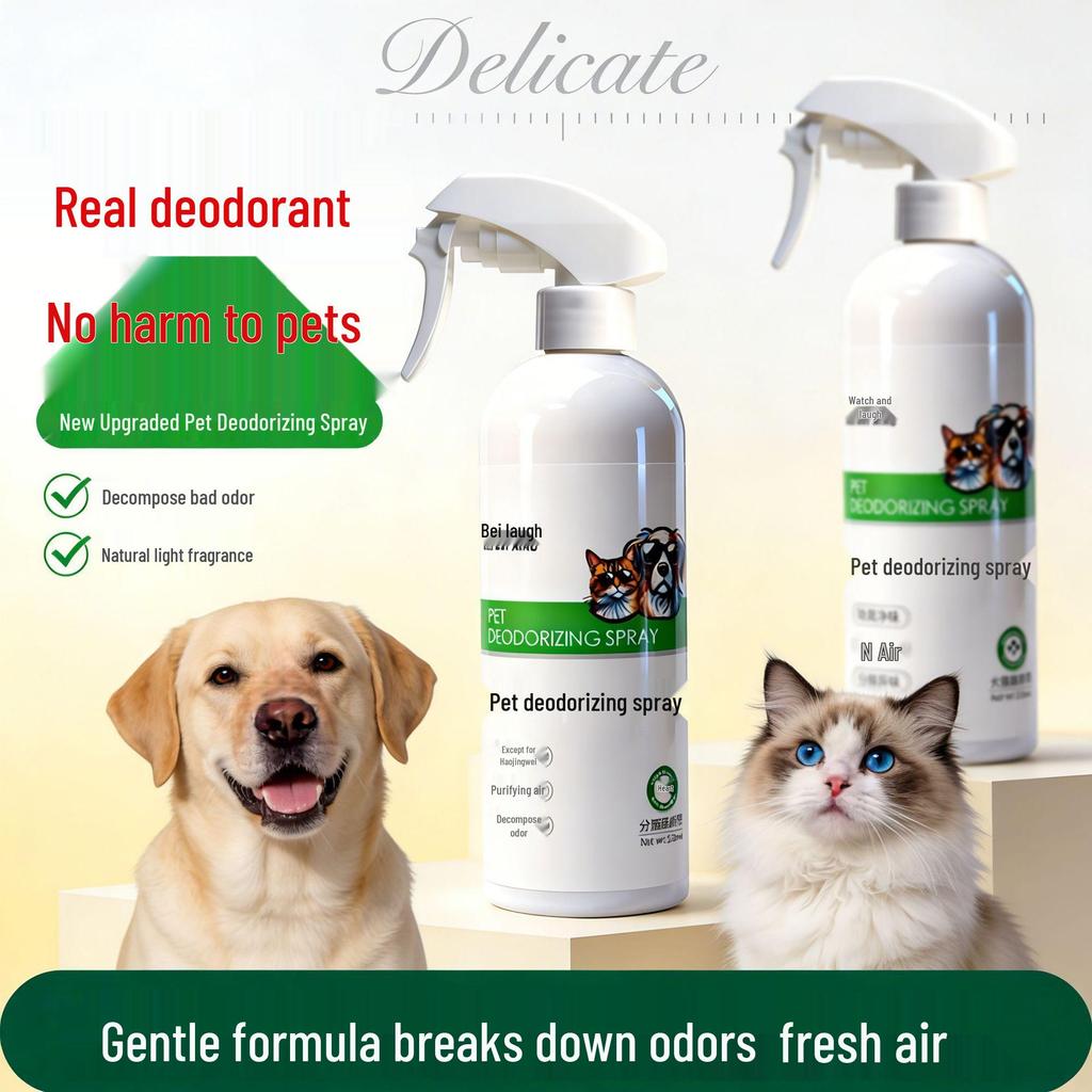 Beibei Smile Pet Deodorizer Spray for Cat & Dog Urine Odor Removal, Fresh Scent