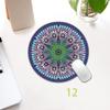 Vintage Bohemian Round Mouse Pad Computer 3D Game Anti Slip Mousepad Mat