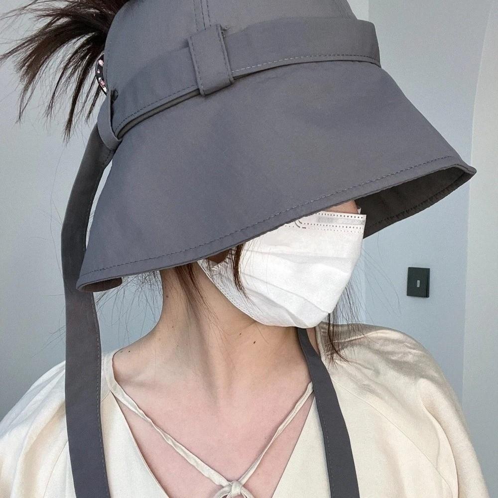 Bow Large-brim Bucket Hat Lightweight Sun-protection Hat Sunshade Fisherman Hat  Summer Season