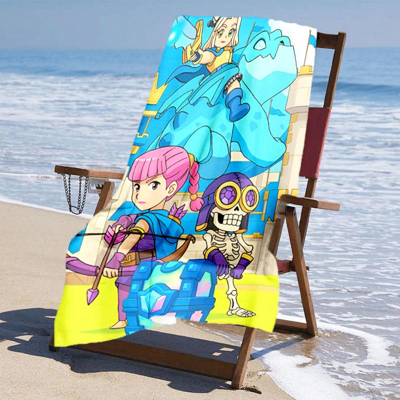 Ultra-Soft Beach Towel with Clash Royale Theme,Ideal for Pool - Camping, Diving - Perfect Travel Essential, Vibrant Beach Towel.