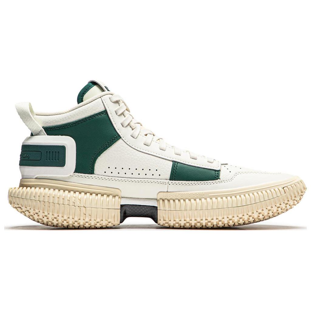 Chaussures de Basketball Li Ning Badfive 3 Ultra New School Blanc Vert Mi-haut Homme ABFS011-15