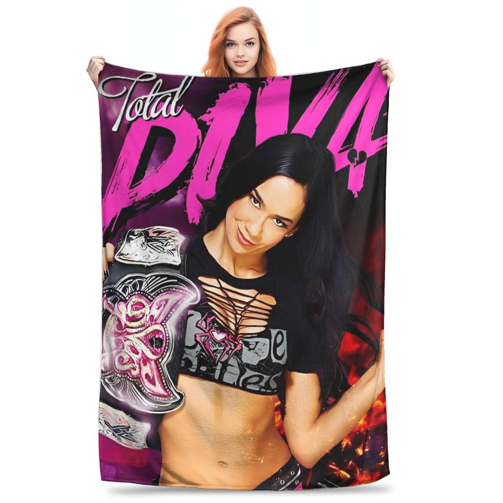 AJ Lee Wrestling Divas  Bedding Throws  Flannel Bedspread For Living Room Aesthetic Sofa Bed Cover