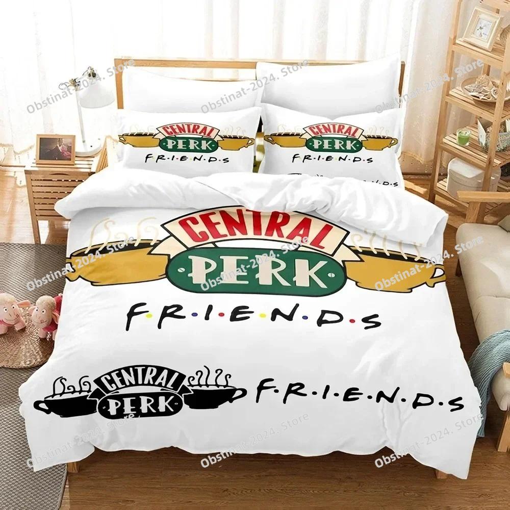 New 3D Friends Sets Bedding Set Printed Bed Set Duvet Cover Sheet Pillowcase Bed Soft Quilt Cover Full Queen King Size
