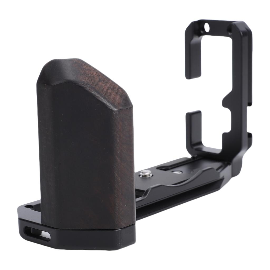 Hand Grip L Plate Bracket Fit for Fujifilm X-T5 Camera Quick Release Plate Wooden Handgrip L Shape Grip Black