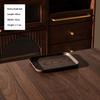 Wood Grain Plastic Food Serving Tray Stackable Dessert Fruit Tray Tea Tray Large Capacity Storage Tray Kitchen Stoage Organizer