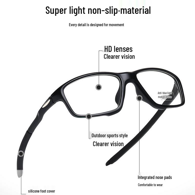 Ultra-light Photochromic Myopia Glasses with Blue Light Lenses for Outdoor Sports and Students