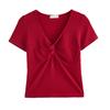 Sleeve T-shirt Women's High Waist Short Summer New Bottoming Shirt Top