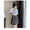 Striped Casual Sports Shorts Women's Summer Korean Version of Elastic High Waist Loose Everything Big Size Wide Leg Hot Pants