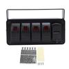 4 Gang Rocker Switch Box, 24V PD Type C and QC 3.0 USB