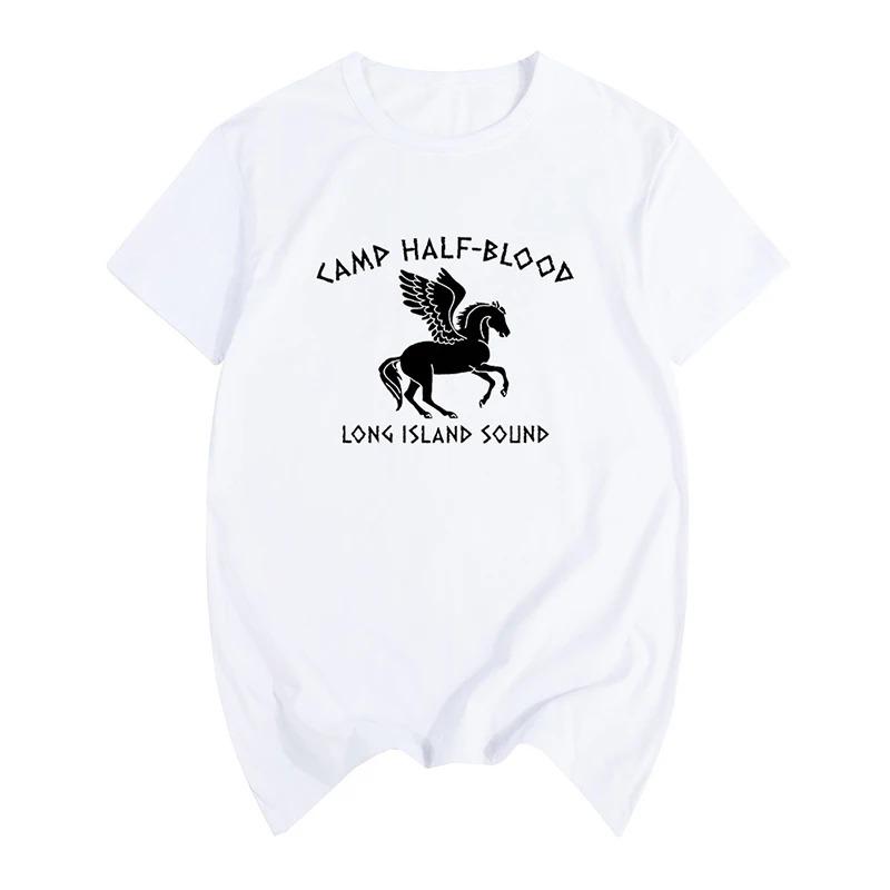 Herren Hochwertige Kleidung 100% Baumwolle T-Shirt Camp Half Blood Grafikdruck T-Shirt Hip Hop Unisex Kleidung Damen Übergroße T-Shirts
