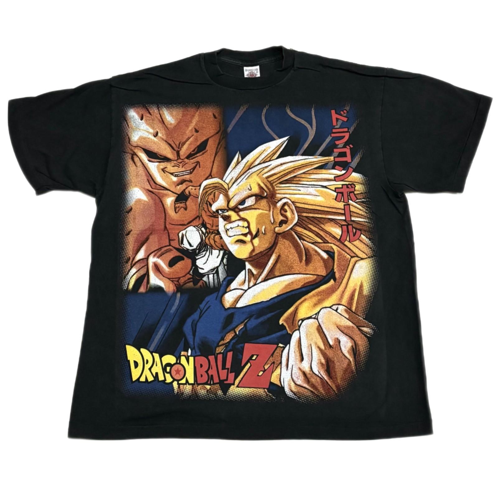 VTG Dragon Ball Z AOP Anime Goku Super Saiyan Resurreccion XL T-Shirt REPRINT M