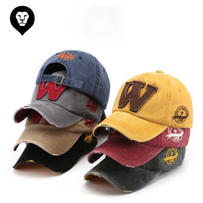 Korean Version of Fashionable W Cap Retro Old Washed Personality Popular Men's and Women's Baseball Caps Outdoor Sunshade Sun Protection Caps