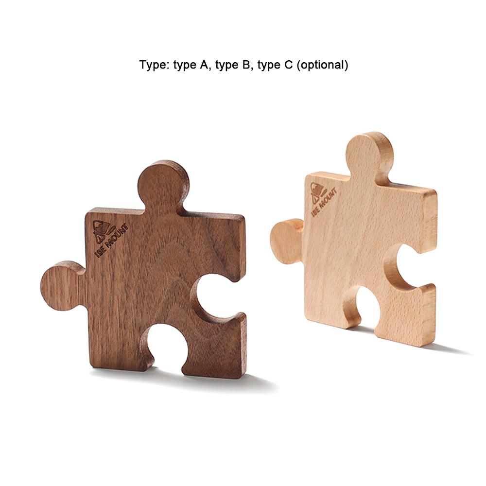 Outdoor Camping Dřevěná podložka Buk Ořech Tepelná izolace Hrníček Podložka Jigsaw Tvar Šálek Pad Dřevo Čaj