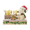 JIM SHORE Snoopy Woodstock Roasting 6017235 & <Christmas>