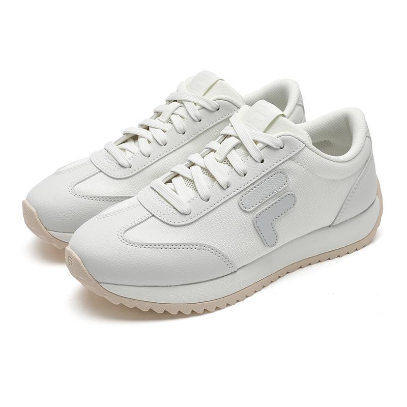 New FILA MODERNO Breathable And Lightweight Low Top Casual Shoes Women's White Gray F12W531114FMW