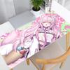 Gaming Mouse Pad Large Desk Mat Antislip Base Stitched Edges Cute Twin Anime Girls Print for Gaming  Office Desk Use