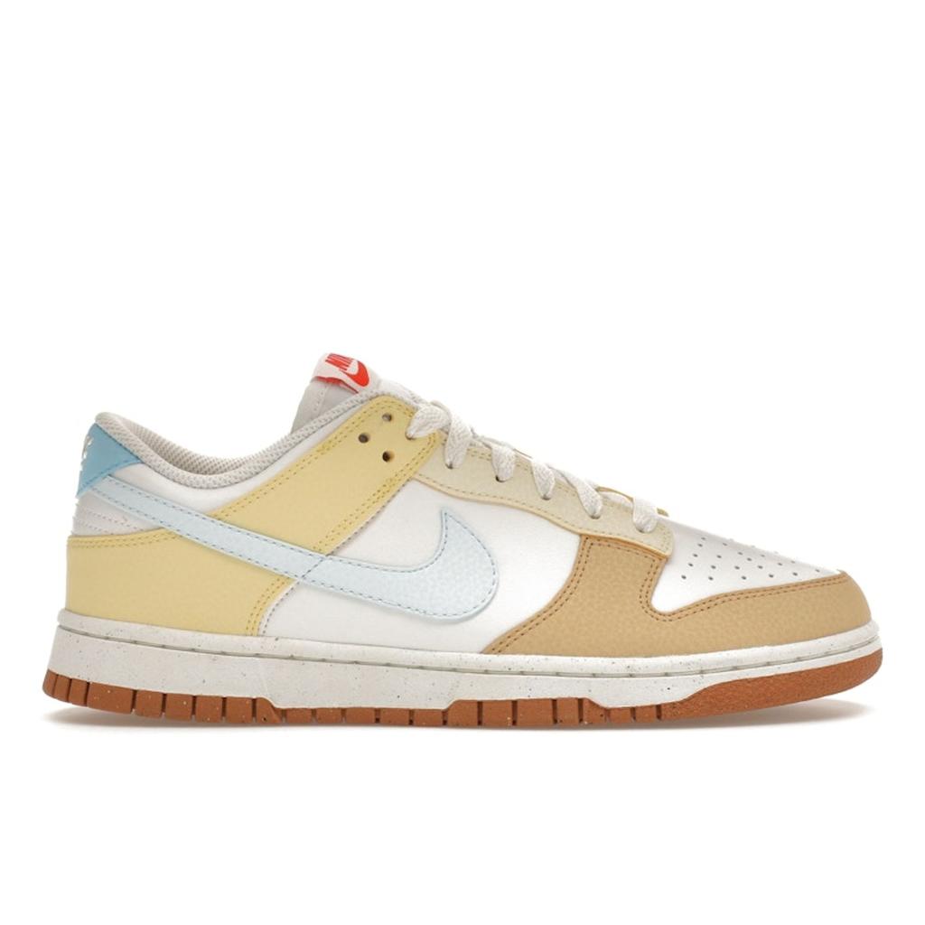 Nike  Dunk Low Next Nature Soft Yellow Aquarius Blue Women Sneakers Cream Summit-White Glacier-Blue FZ4347-100
