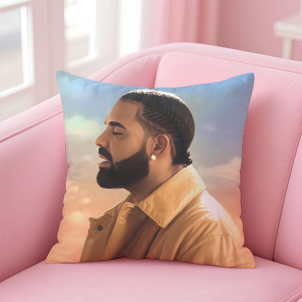 popular singer Drake Cushion Cover Comfortable Reversible Pillow Cover Ideal for Car Sofa Bedroom & Beyond