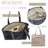 Guccio Italy Nylon Ruffle Tote A4 PC Stylish Water-Repellent Bag, Size, Compatible, Women's Fashion, 12-1159 (GREIGE)