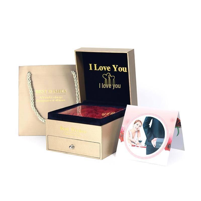 Exquisite Rose Soap Flower Jewelry & Storage Box: For Necklaces, Rings, Lipsticks