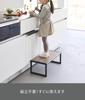 Yamazaki Step Stool W60 Black W60 X D28 X Tower Step Wide Type No Assembly Required 10126 (Yamazaki) [Finished Product] H20.1cm