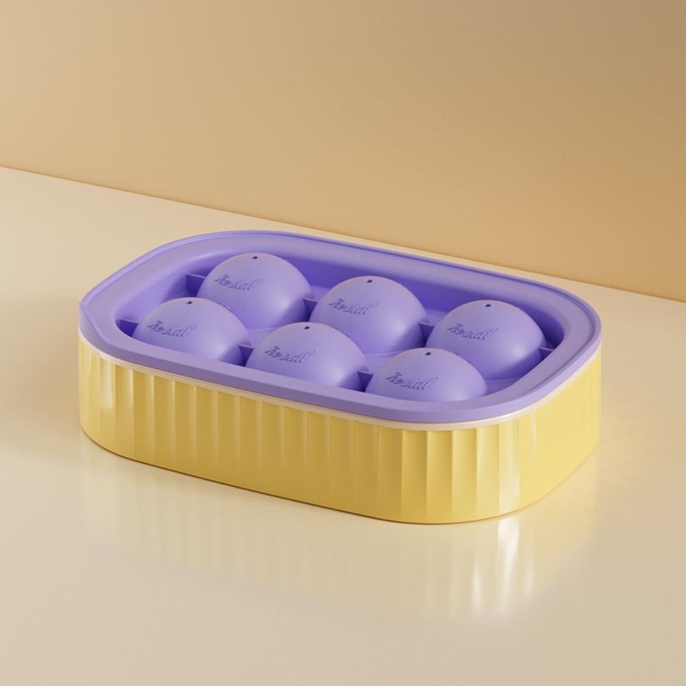 2PCS Silicone Refrigerator Ice Ball Mold Dust Lid Ice Sphere Mold Bar Ice Ball Maker  Easy To Demold